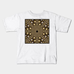 Gold and Silver Mandelbrot Kids T-Shirt